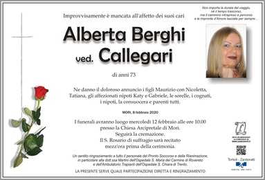 Berghi Alberta ved. Callegari