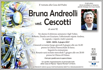 Andreolli Bruna ved. Cescotti