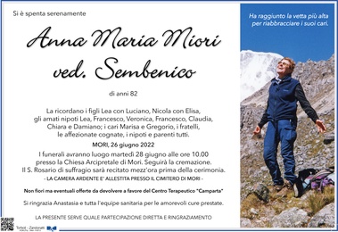 Miori Anna Maria ved. Sembenico