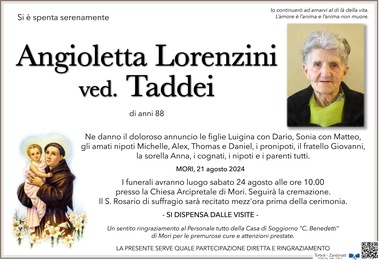 Lorenzini Angioletta ved. Taddei