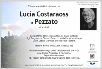 Costaraoss Lucia in Pezzato