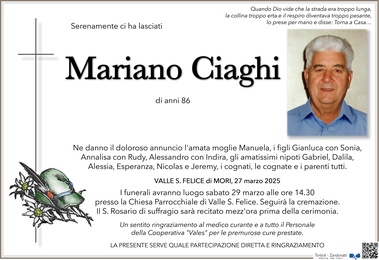 Ciaghi Lidio Mariano