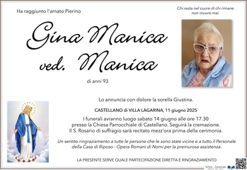 Manica Gina ved. Manica