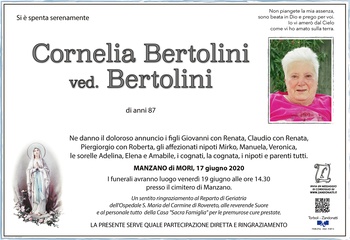 Bertolini Cornelia ved. Bertolini