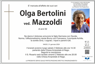Bertolini Olga ved. Mazzoldi