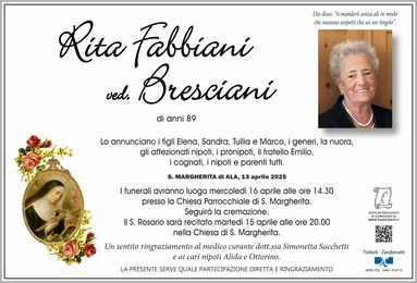 Fabbiani Rita ved. Bresciani