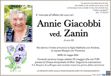Giacobbi Annie ved. Zanin