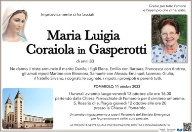 Coraiola Maria Luigia in Gasperotti