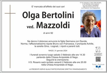 Bertolini Olga ved. Mazzoldi