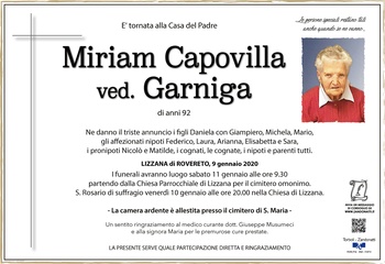 Capovilla Miriam ved. Garniga