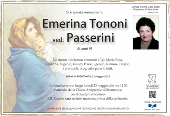 Tononi Emerina ved. Passerini