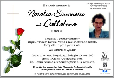 Simonetti Natalia ved. Dallabona