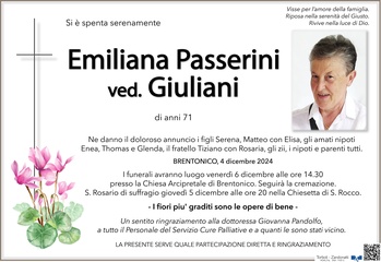 Passerini Emiliana ved. Giuliani