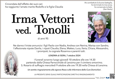 Vettori Irma ved. Tonolli