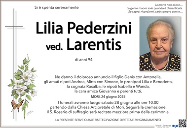 Pederzini Lilia ved. Larentis