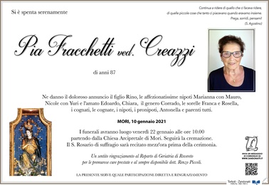 Fracchetti Pia ved. Creazzi