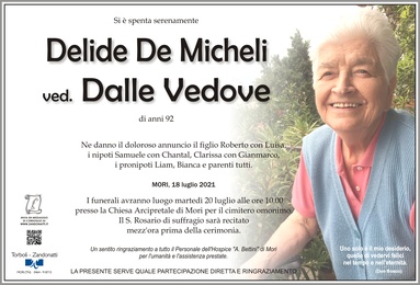 De Micheli Delide ved. Dalle Vedove
