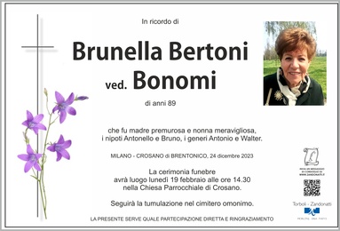 Bertoni Brunella ved. Bonomi
