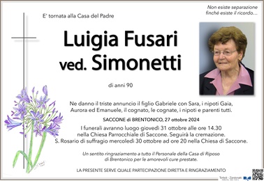 Fusari Luigia ved. Simonetti