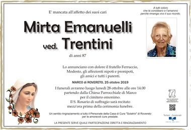 Emanuelli Mirta ved. Trentini Emanuelli Mirta ved. Trentini
