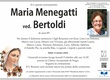 Menegatti Maria ved. Bertoldi