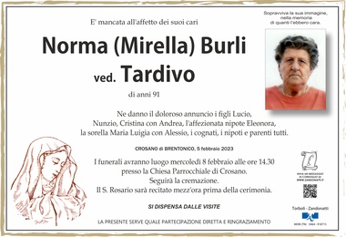 Burli Norma ved. Tardivo
