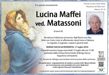 Maffei Lucina ved. Matassoni