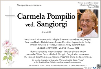 Pompilio Carmela ved. Sangiorgi