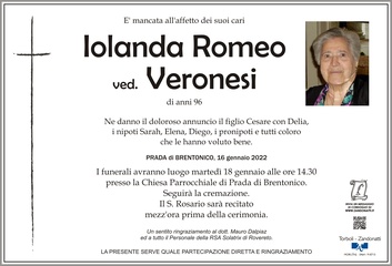 Romeo Iolanda ved. Veronesi