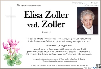 Zoller Elisa ved. Zoller