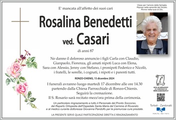 Benedetti Rosalina ved. Casari