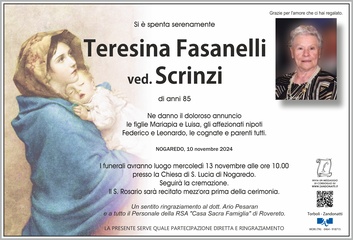 Fasanelli Teresina ved. Scrinzi
