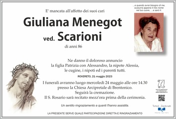 Menegot Giuliana ved. Scarioni