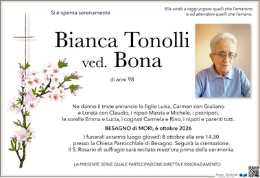 Tonolli Bianca ved. Bona