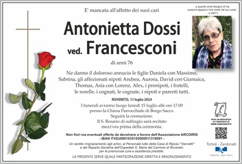Dossi Antonietta ved. Francesconi
