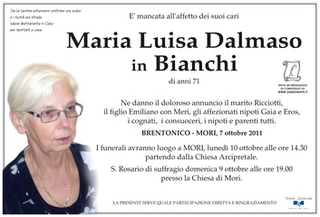 Dalmaso Maria Luisa in Bianchi