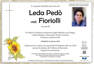 Pedò Leda ved. Fioriolli